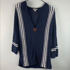 Avalin 100% Linen Navy Top Size L